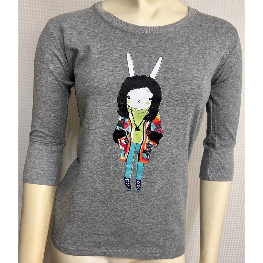 Marc Jacobs Graphic Tee Women's size M fits S Bunny Print Y2K Vintage k - Picture 3 of 9